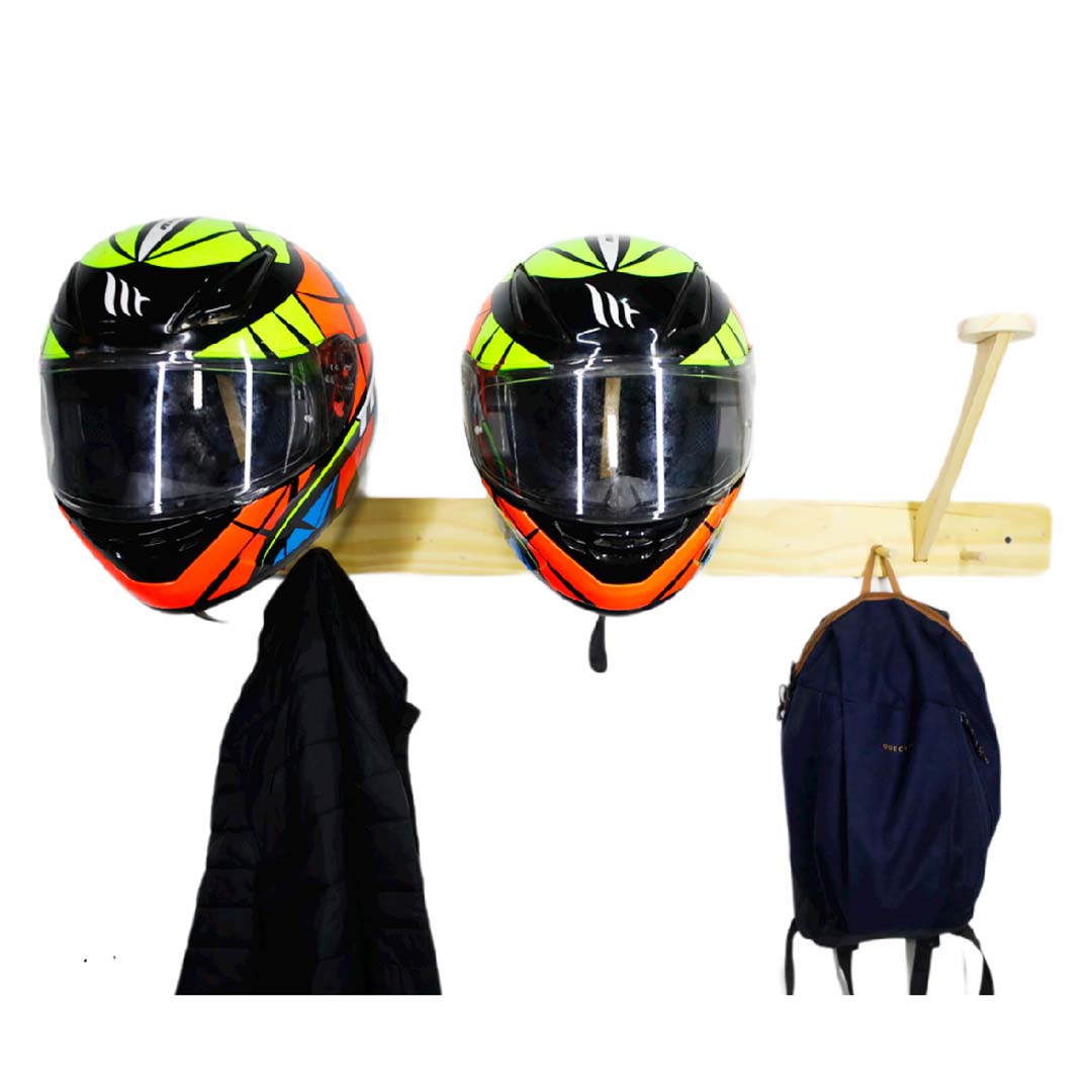 Soporte horizontal para tres cascos - MOBECO MUEBLES